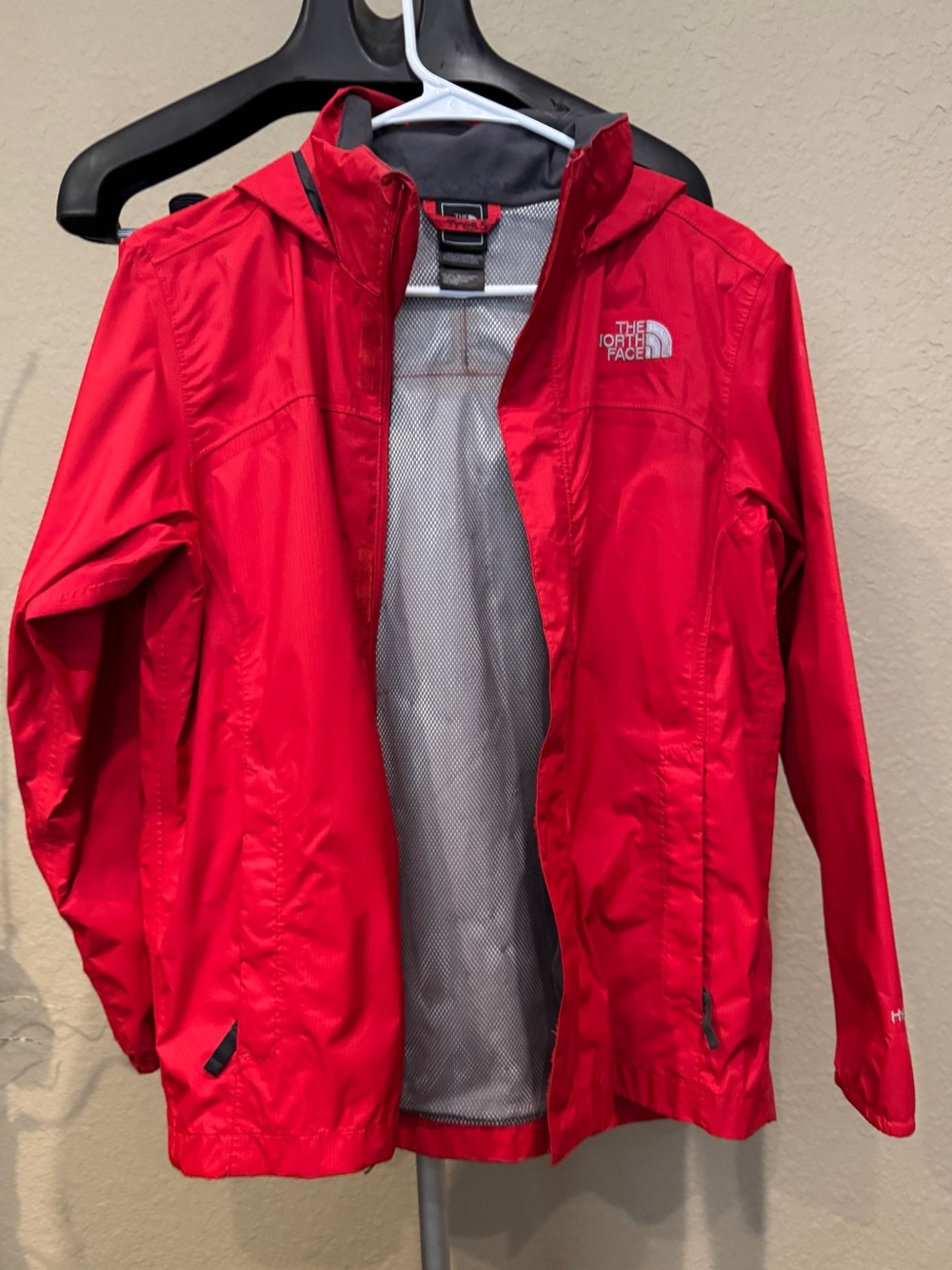 The North Face Youth Red Hooded Rain Jacket